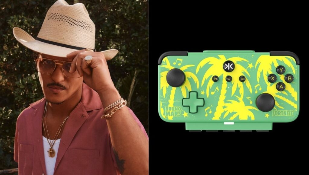 este es el control especial de bruno mars que lanzo crkd para el festival de fortnite