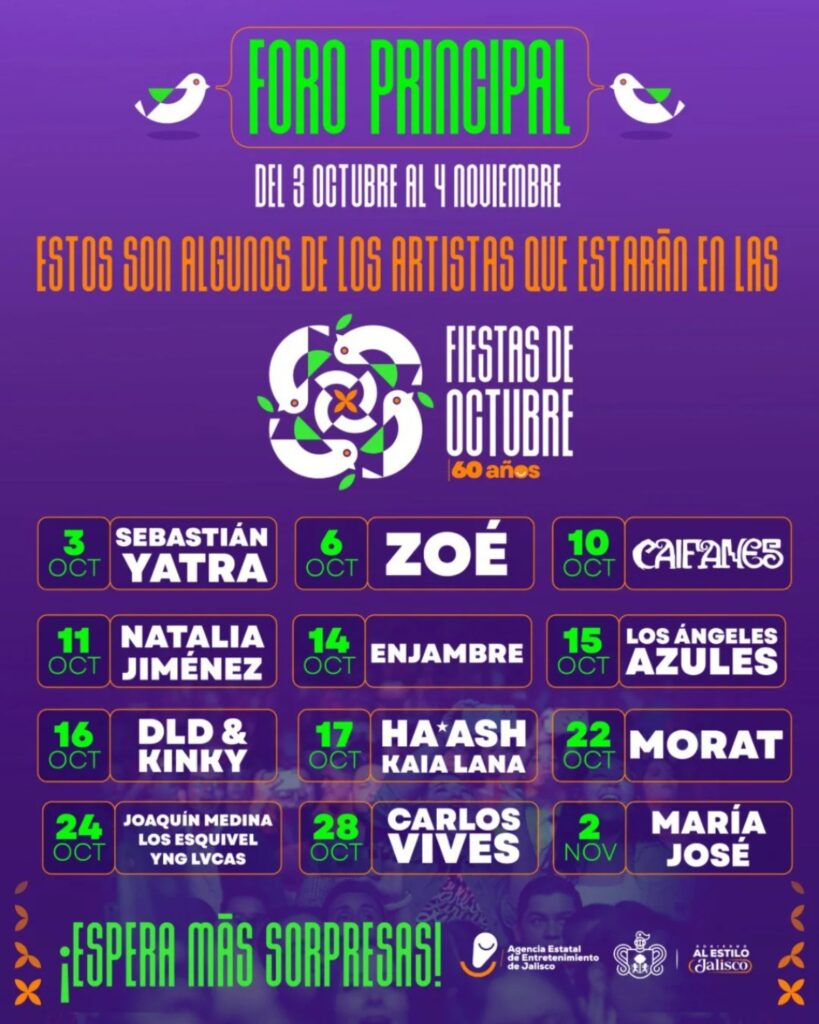 Fiestas de Octubre 2025 en Guadalajara.