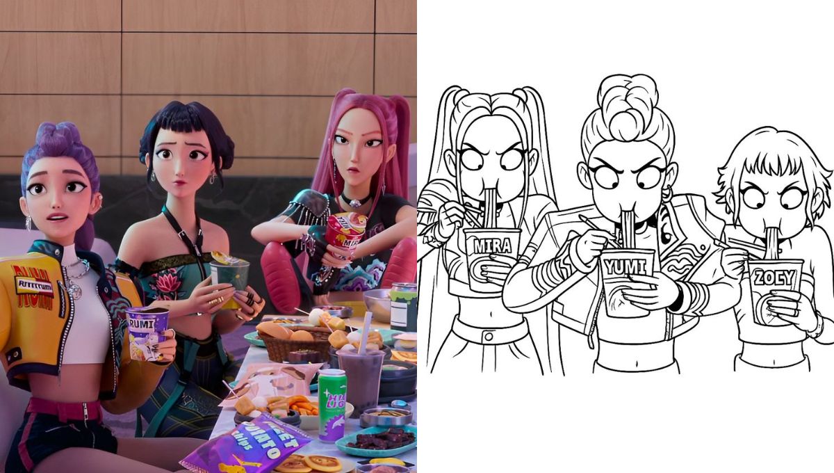 Dibujos de Las guerreras K-pop para imprimir y colorear