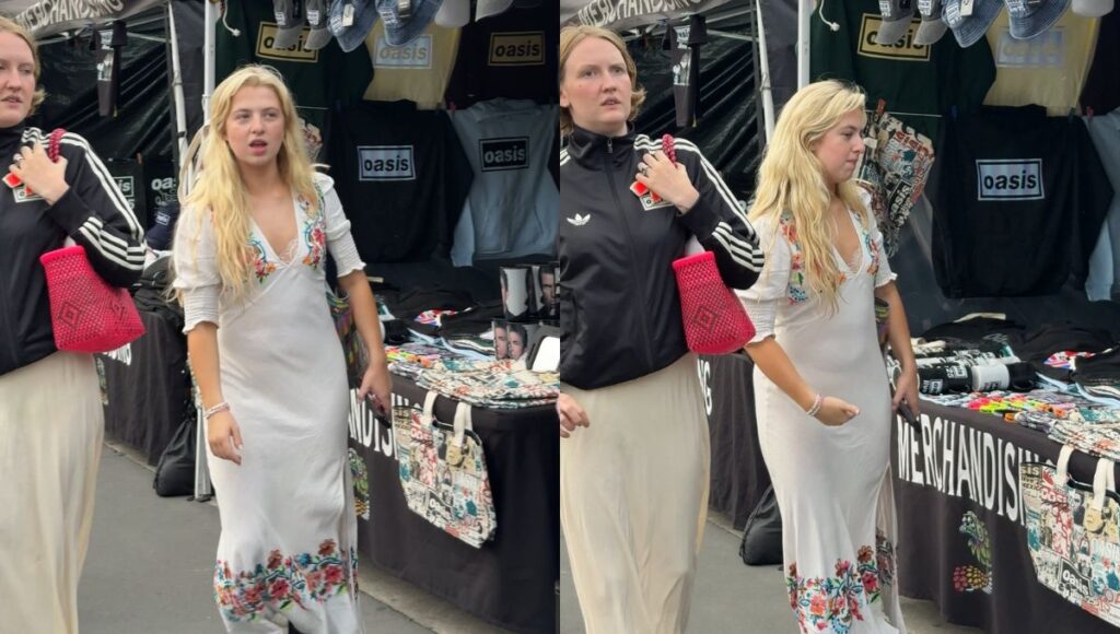 Captan a Anais Gallagher comprando mercancía pirata de Oasis en CDMX