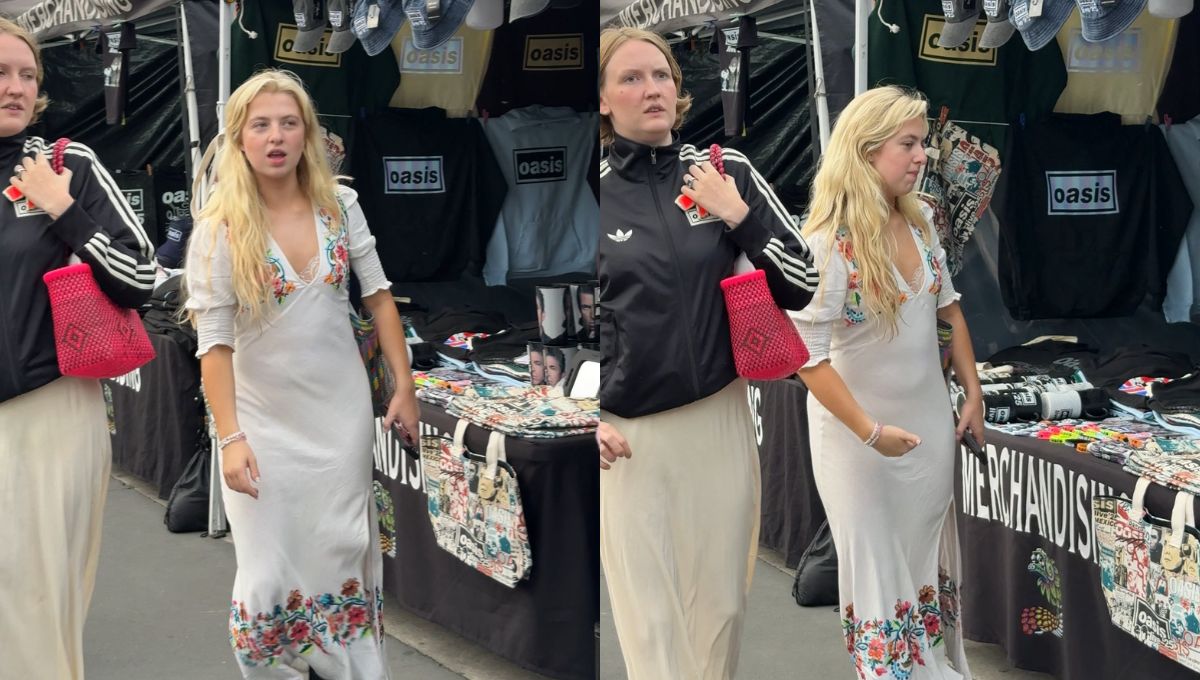 Captan a Anais Gallagher comprando mercancía pirata de Oasis en CDMX