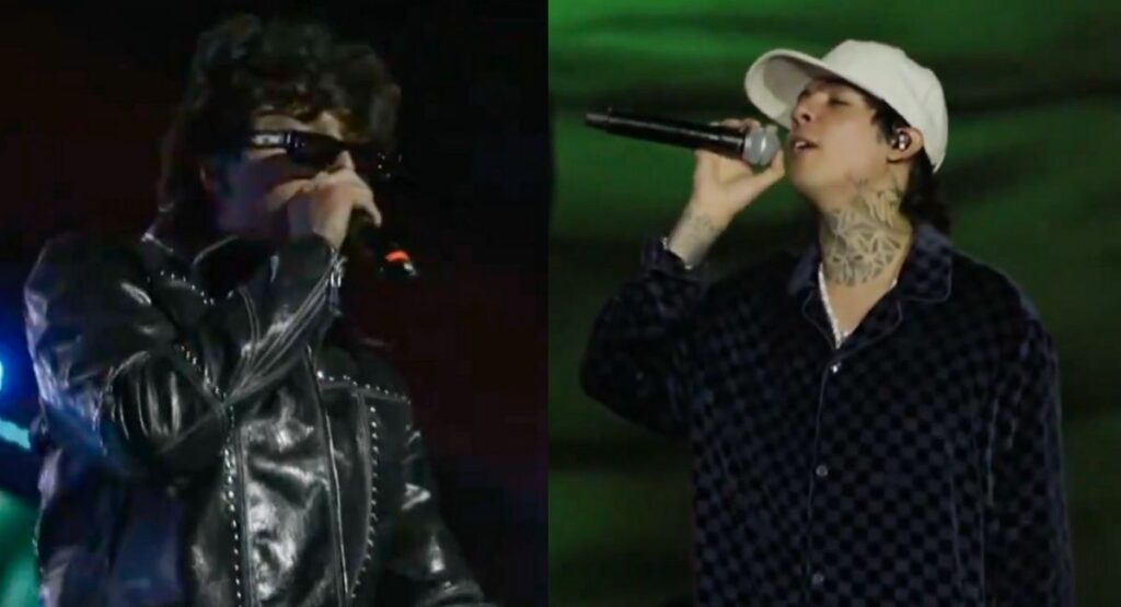 Natanael Cano y Gabito Ballesteros cantan Cuerno Azulado