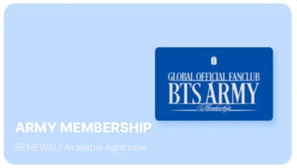 ARMY Membership para los conciertos de BTS