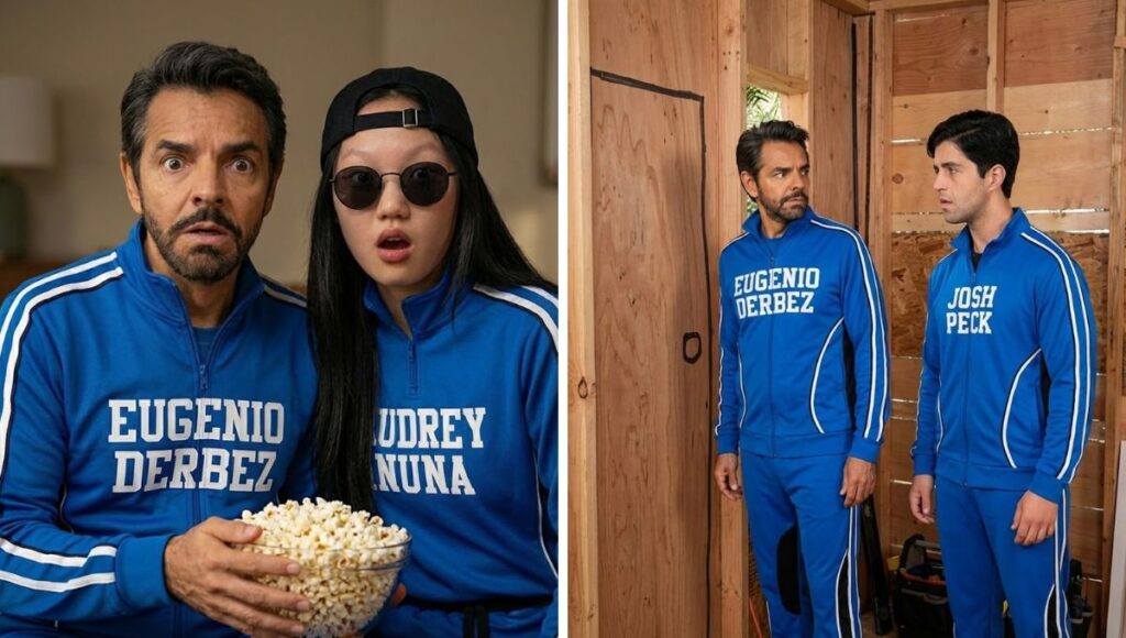 Eugenio Derbez con Audrey Nuna y Josh Peck