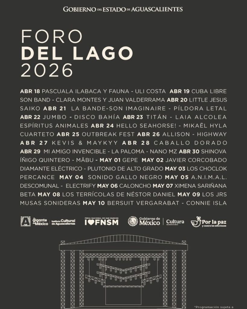Cartel completo y fechas del Foro del Lago 2026