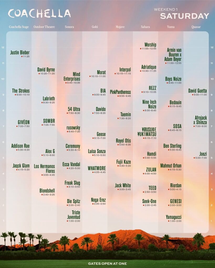 setlist de Morat horarios y dónde ver la transmisión en vivo en Coachella 2026