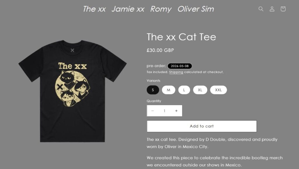 The xx vende playera pirata como merch oficial tras concierto en México