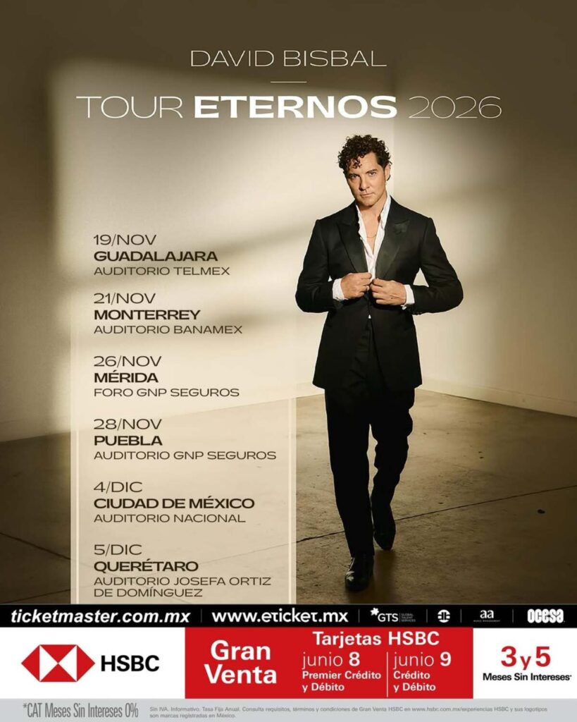 Todos los conciertos de David Bisbal en México 2026