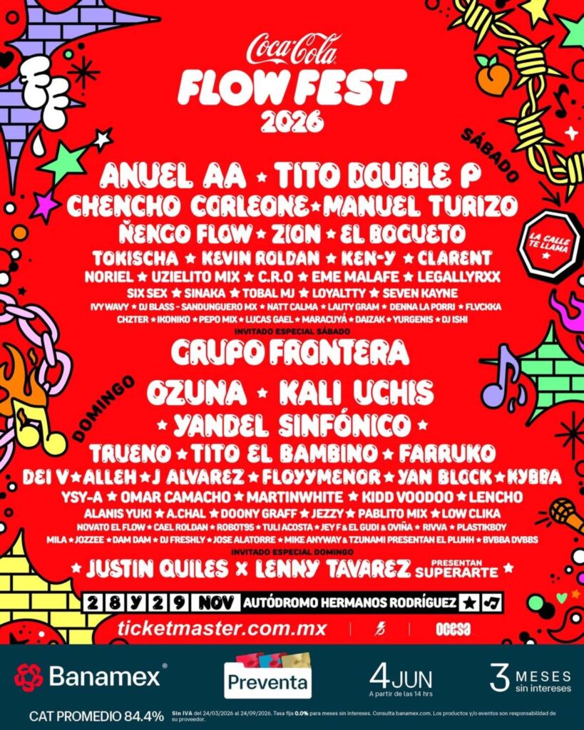 Fechas del Flow Fest 2026, cartel completo y cuánto cuestan los boletos