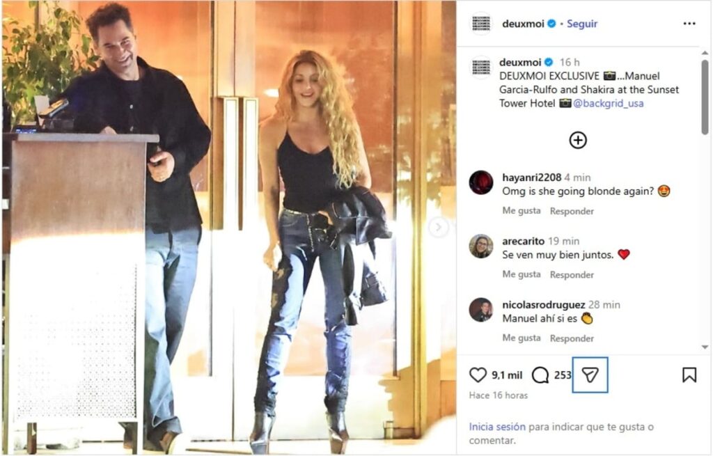 Así iniciaron los rumores de Shakira y Manuel García-Rulfo