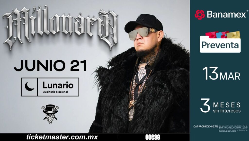 Millonario y más conciertos en CDMX el 21 junio, horarios y boleteos
