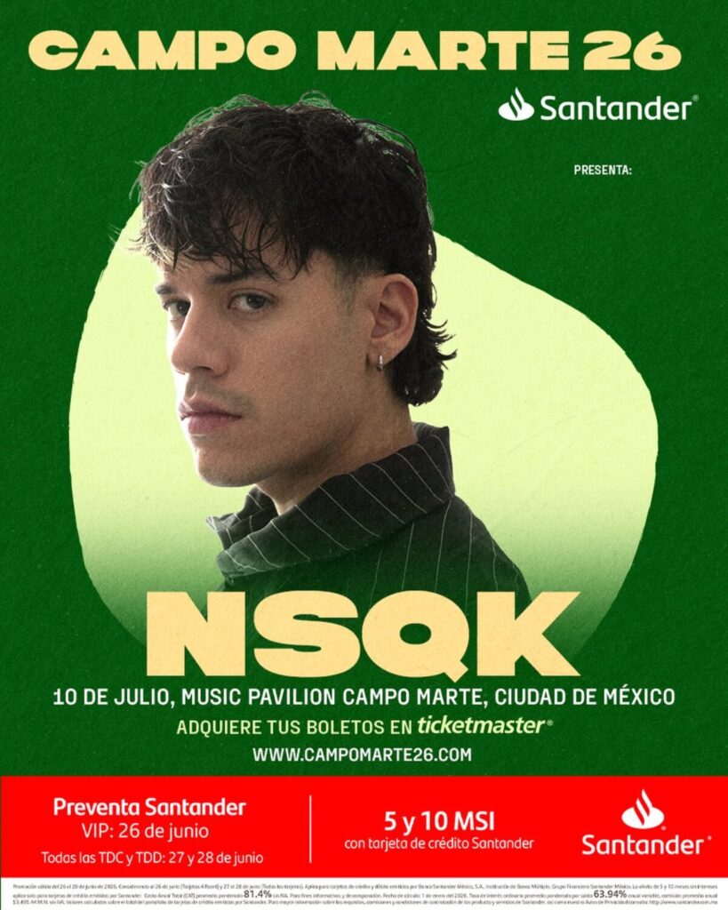 Fechas de preventa de NSQK Campo Marte y tarjetas participantes