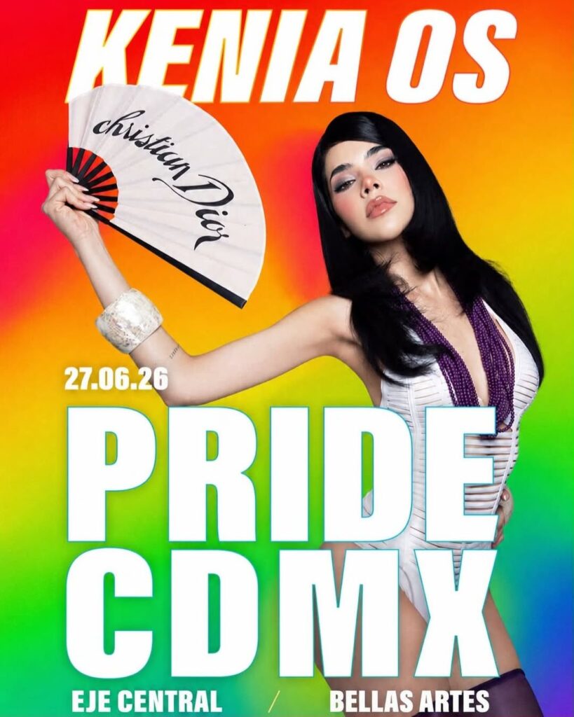 Dónde y a qué hora es el concierto de Kenia Os en el Pride CDMX 2026