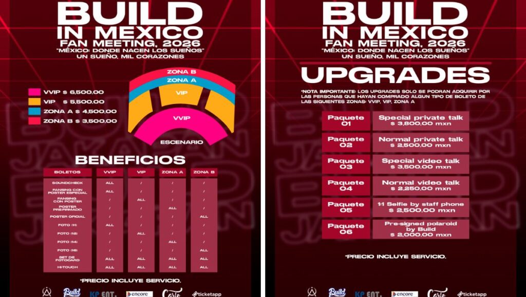 Precio de boletos del fan meeting de Build en México