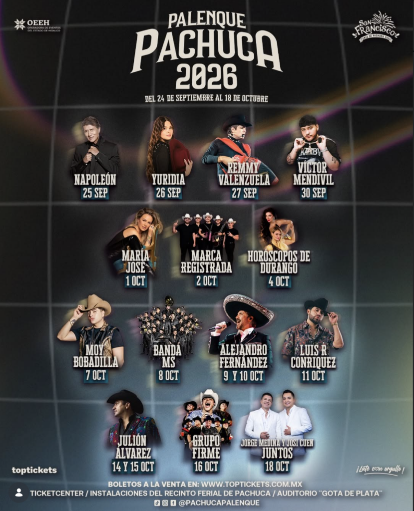 Cartel del Palenque de Pachuca 2026