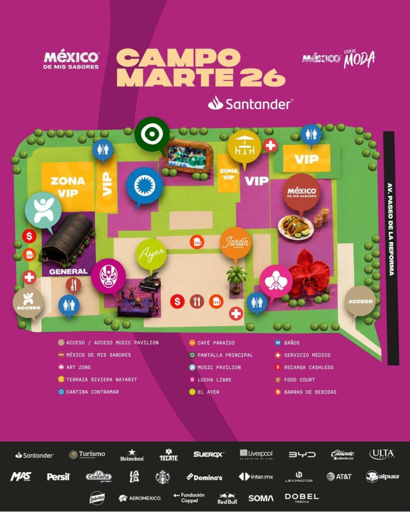 Mapa y horarios de Campo Marte para el concierto de ENHYPEN y Santos Bravos