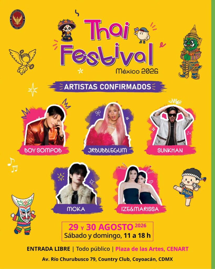 Thai Festival 2026 cartel completo con artistas confirmados