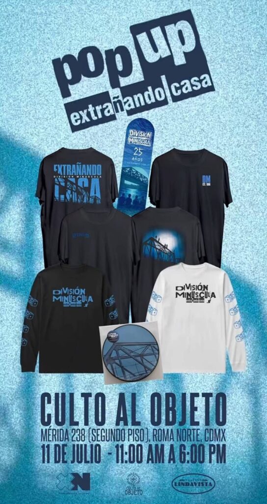 pop-up de División Minúscula en CDMX, artículos de merch y cómo llegar